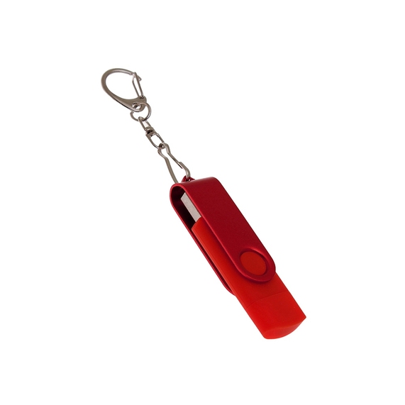 [USB 2.0- флешка на 8 Гб с поворотным механизмом и дополнительным разъемом Type-C]