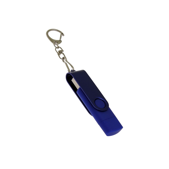 [USB 2.0- флешка на 8 Гб с поворотным механизмом и дополнительным разъемом Type-C]