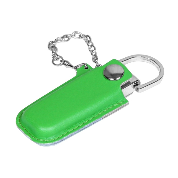 [USB 2.0- флешка на 16 Гб в массивном корпусе с кожаным чехлом]