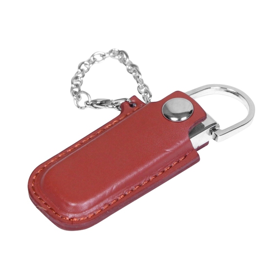[USB 2.0- флешка на 16 Гб в массивном корпусе с кожаным чехлом]
