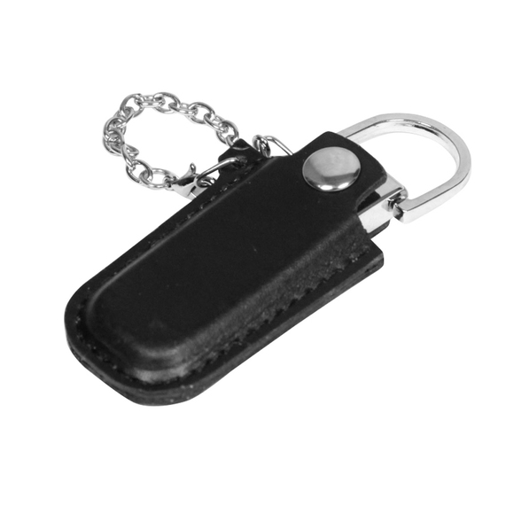 [USB 2.0- флешка на 64 Гб в массивном корпусе с кожаным чехлом]