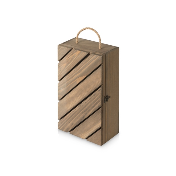 [Коробка подарочная из массива дерева «Two-bottle box»]