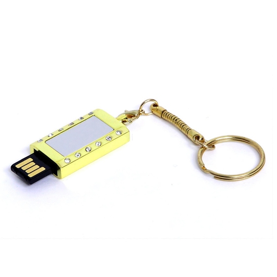 [USB 2.0- флешка на 16 Гб «Кулон» с кристаллами и мини чипом]