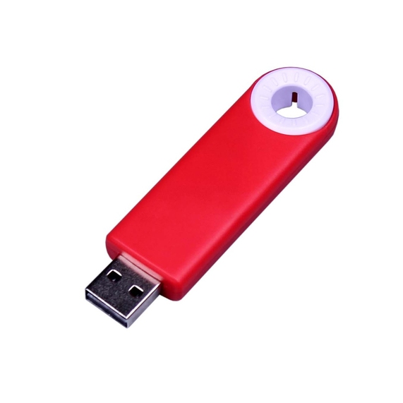 [USB 3.0- флешка промо на 128 Гб прямоугольной формы, выдвижной механизм]