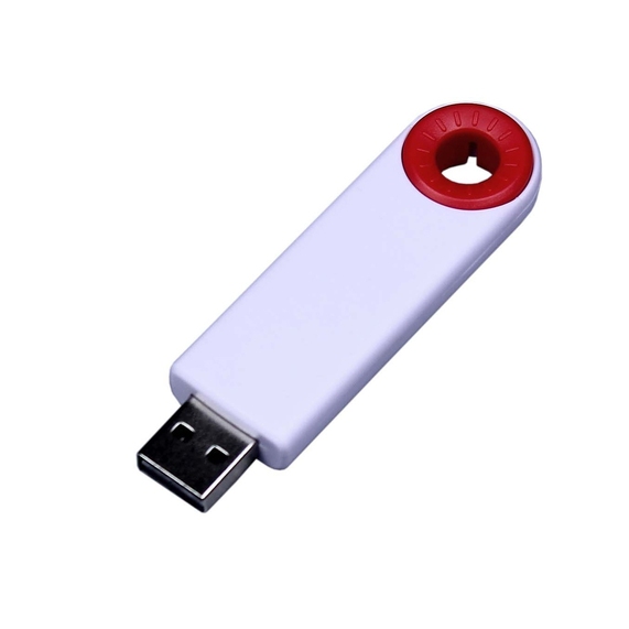 [USB 3.0- флешка промо на 128 Гб прямоугольной формы, выдвижной механизм]