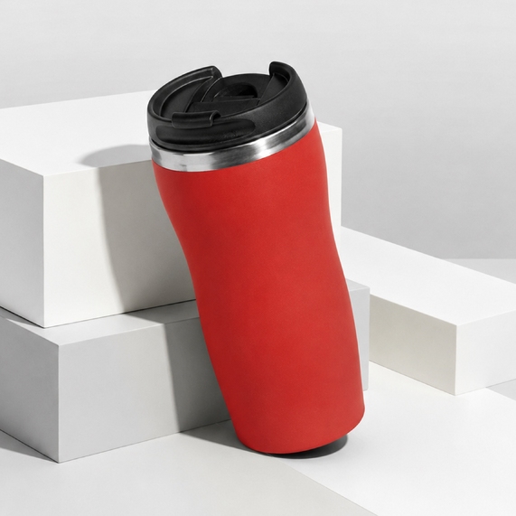 [Термокружка «Double wall mug С1» soft-touch, 350 мл]