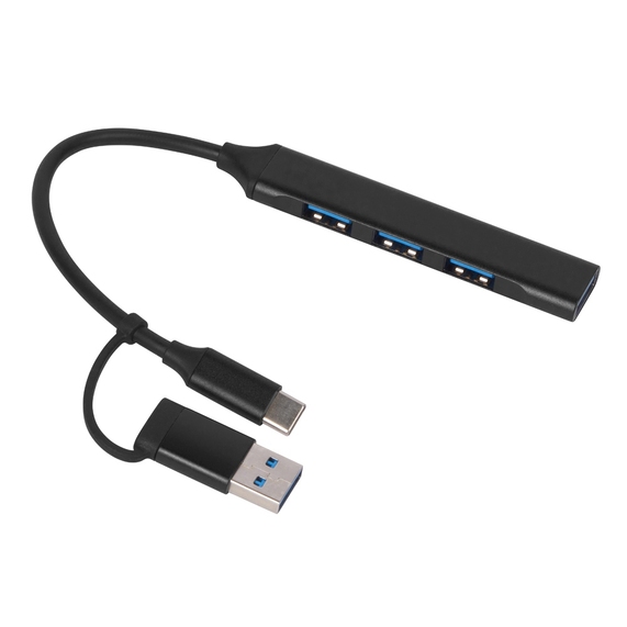 [USB-хаб «Link» с коннектором 2-в-1 USB-C и USB-A, 2.0/3.0]