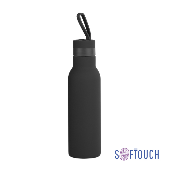[Бутылка для воды "Фитнес" 700 мл, покрытие soft touch]