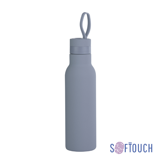 [Бутылка для воды "Фитнес" 700 мл, покрытие soft touch]