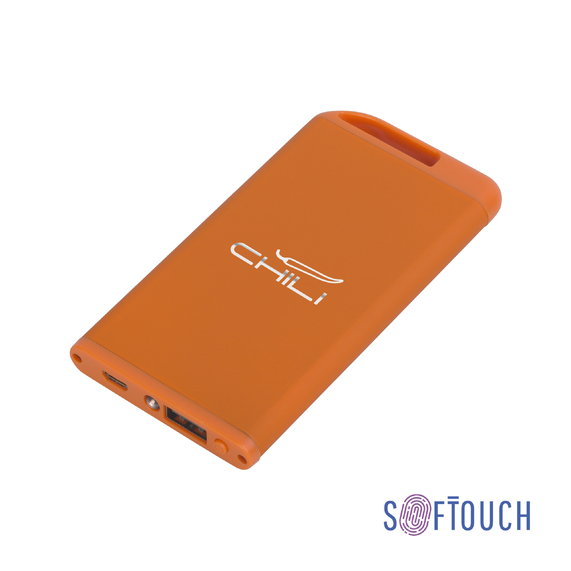 [Зарядное устройство "Theta" с фонариком, 4000 mAh, покрытие soft touch]
