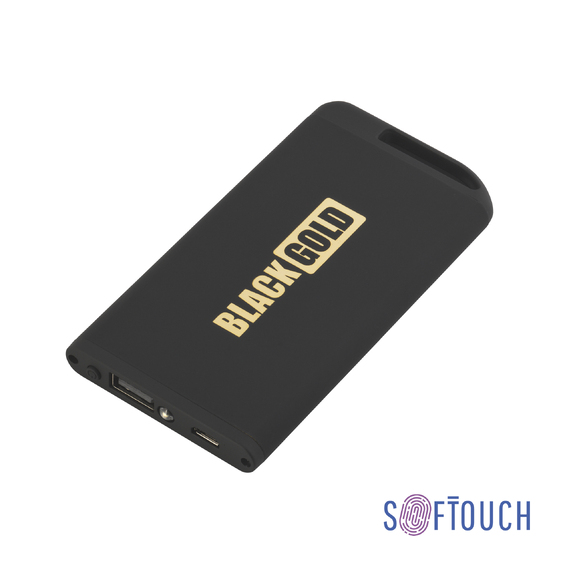 [Зарядное устройство "Theta" с фонариком, 4000 mAh, покрытие soft touch]