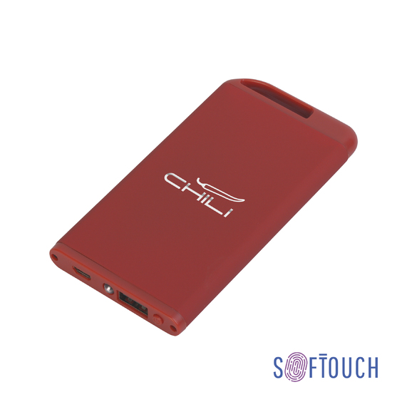 [Зарядное устройство "Theta" с фонариком, 4000 mAh, покрытие soft touch]
