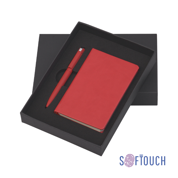 [Набор подарочный "Лорен" с блокнотом А6, покрытие soft touch]