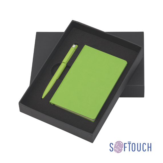 [Набор подарочный "Лорен" с блокнотом А6, покрытие soft touch]
