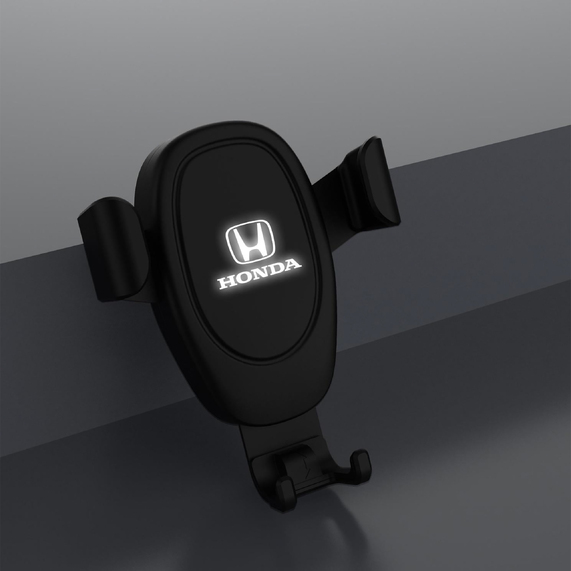 [Автомобильное беспроводное (10W) зарядное устройство "Clamp SOFTTOUCH" с подсветкой логотипа, покрытие soft touch]