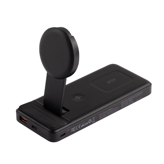 [Беспроводная зарядная (20W/15W) станция-пауэрбэнк "Slider" 10000 mAh для смартфонов, наушников, часов, с подвижным зарядным блоком]