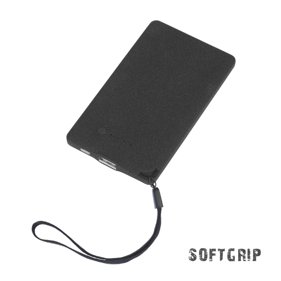 [Зарядное устройство "Камень" с покрытием soft grip, 4000 mAh в подарочной коробке, черный #]