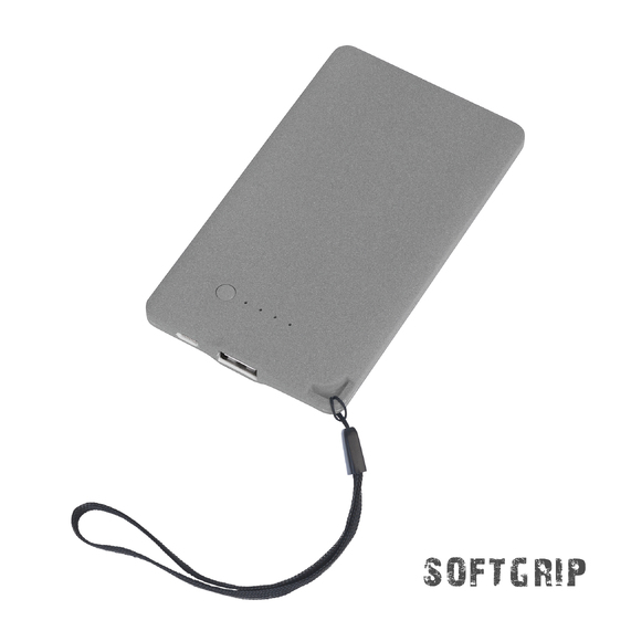 [Зарядное устройство "Камень" с покрытием soft grip, 4000 mAh в подарочной коробке, черный #]