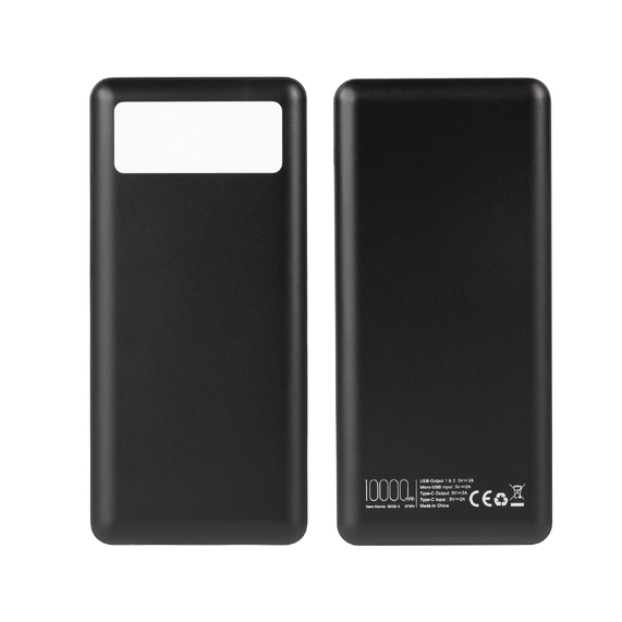 [Зарядное устройство "Lumos" 10000 mAh с фонариком, черный]