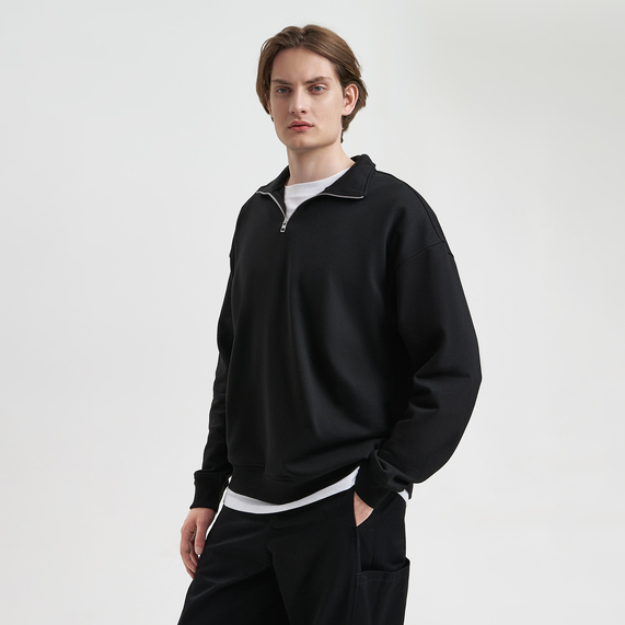 [Толстовка на молнии унисекс Флоу (Flow), черная, размер XL/2XL]