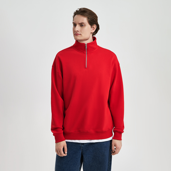 [Толстовка на молнии унисекс Флоу (Flow), красная, размер XL/2XL]