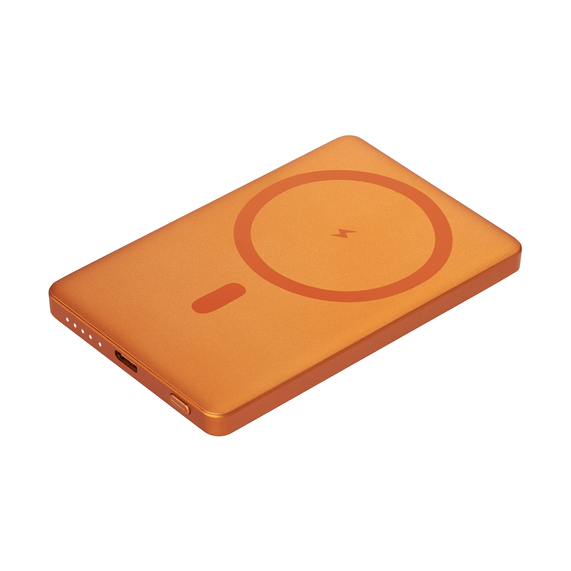 [Внешний аккумулятор Атлантис (Atlantis) PD 5000mAh с функцией беспроводной зарядки 15W, оранжевый]