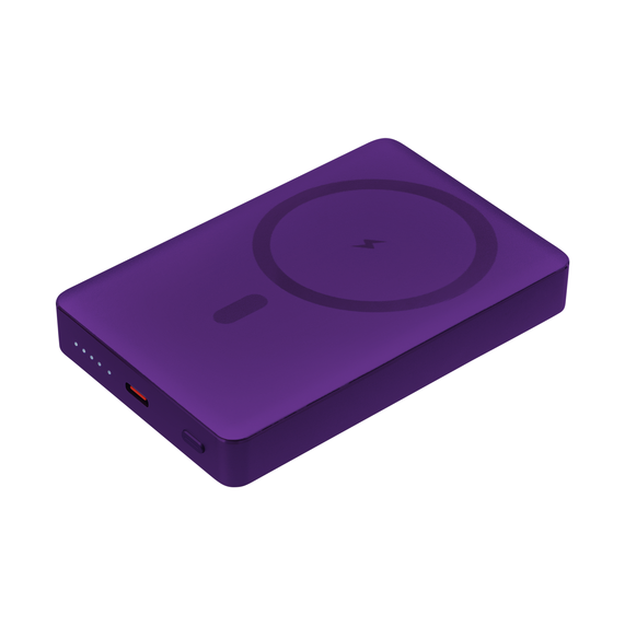 [Внешний аккумулятор Атлантис Плюс PD (Atlantis PD Plus) 10000mAh с функцией беспроводной зарядки 15W, фиолетовый]