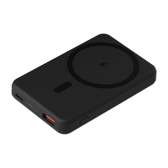 [Внешний аккумулятор Ларго PD (Largo PD) 5000mAh с функцией беспроводной зарядки 15W, черный]