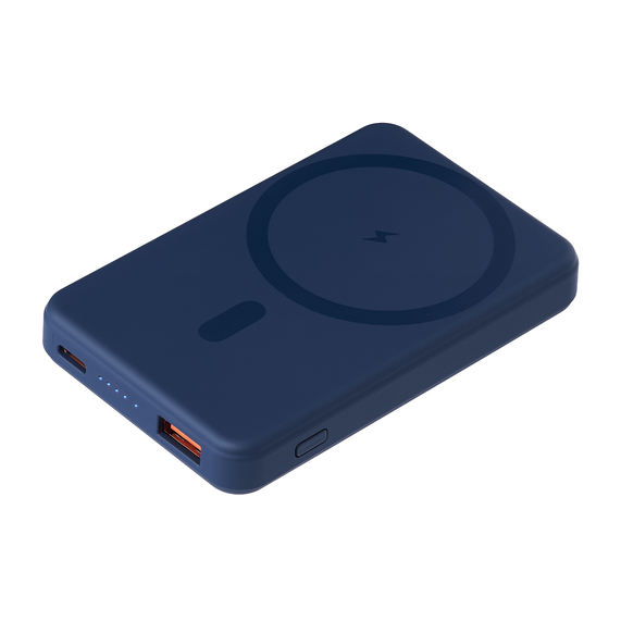 [Внешний аккумулятор Ларго PD (Largo PD) 5000mAh с функцией беспроводной зарядки 15W, синий]