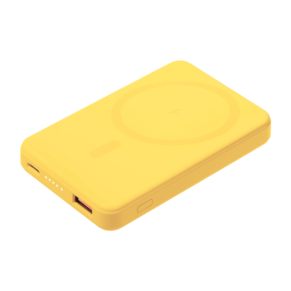 [Внешний аккумулятор Ларго PD (Largo PD) 5000mAh с функцией беспроводной зарядки 15W, желтый]