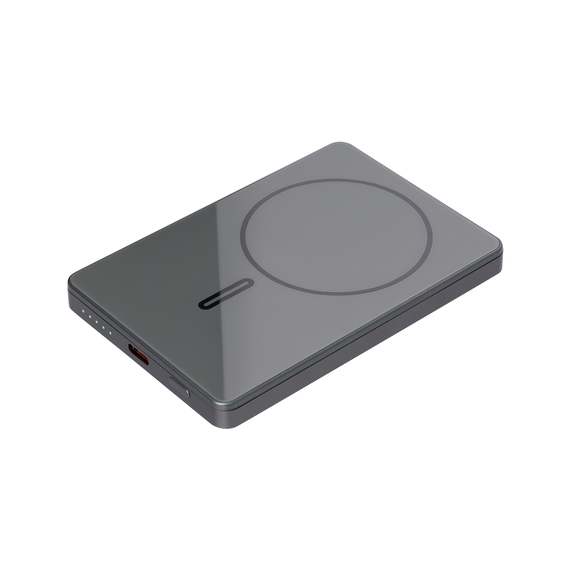 [Внешний аккумулятор Оникс PD (Onyx PD) 5000mAh с функцией беспроводной зарядки 15W, серый]