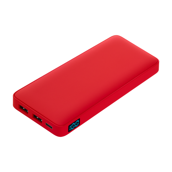 [Внешний аккумулятор с подсветкой Ancor Plus 10000 mAh, красный]