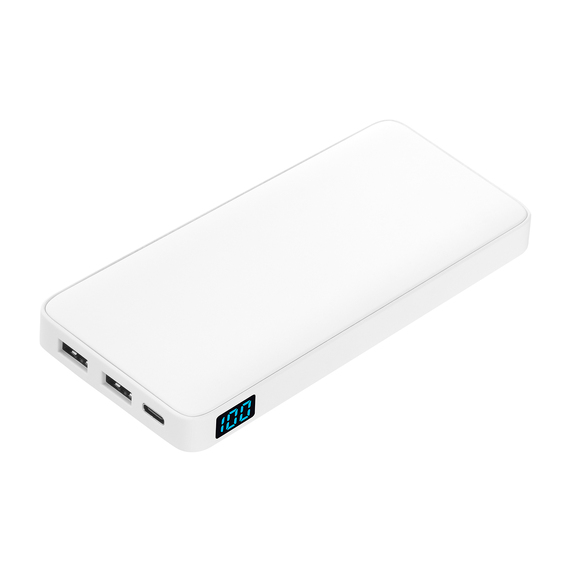 [Внешний аккумулятор с подсветкой Ancor Plus 10000 mAh, белый]