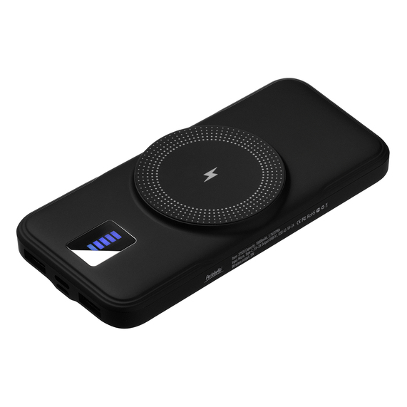 [Внешний аккумулятор с подсветкой и беспроводной зарядкой Ultra Wireless Magnetic 10000 mAh, черный]