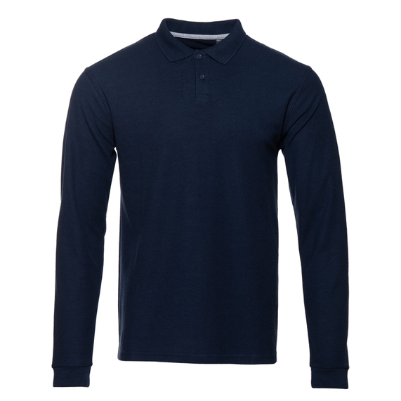 [Рубашка поло унисекс STAN длинный рукав хлопок 185, 104LS, Тёмно-синий, (46) (54/XXL)]