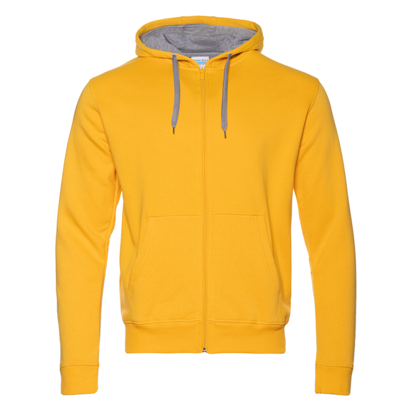 [Толстовка мужская STAN с капюшоном на молнии футер с начёсом 280, 17, Жёлтый, (12/1) (48/M)]