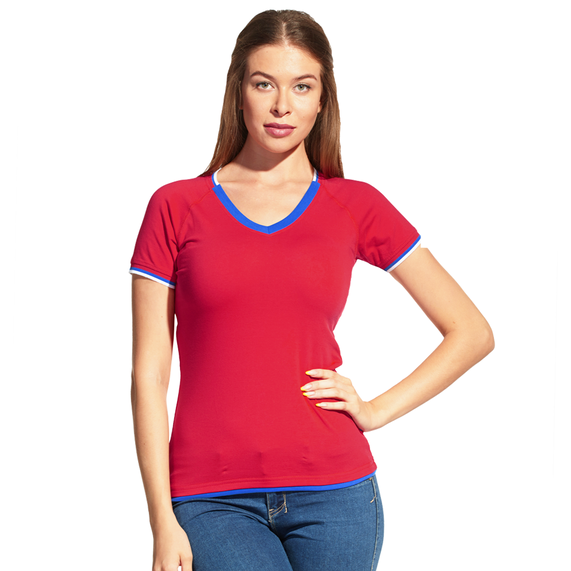 [Футболка женская 14W021, Красный, (14) (50/XL)]