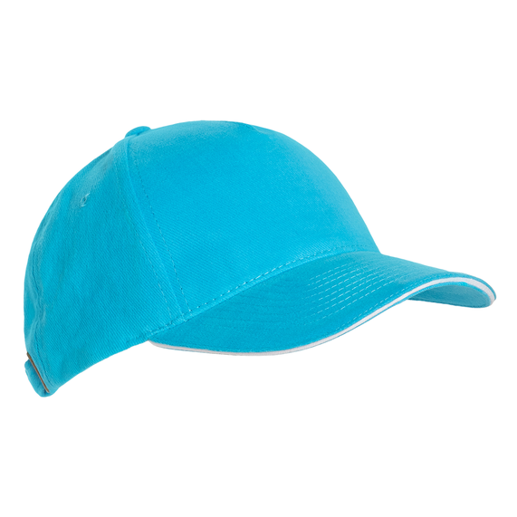 [Бейсболка с кантом STAN 5 клиньев хлопок 280, 11K, Бирюзовый, (32) (56-58/ONE SIZE)]