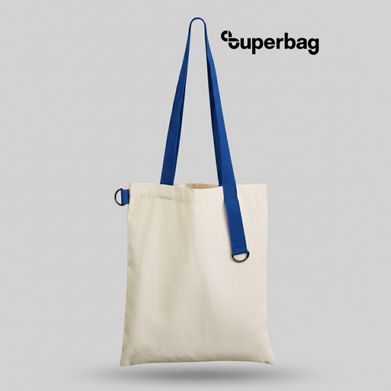 [Шоппер Superbag (неокрашенный с синим)]