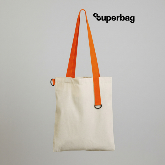 [Шоппер Superbag (неокрашенный с оранжевым)]