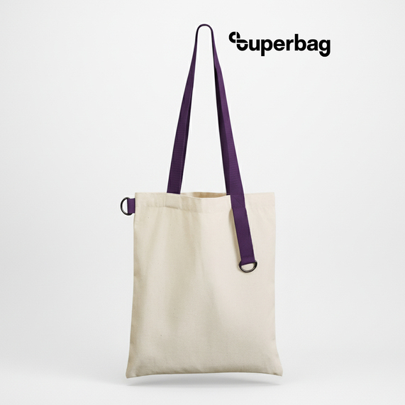 [Шоппер Superbag (неокрашенный с фиолетовым)]