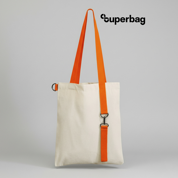 [Шоппер Superbag с ремувкой 4sb (неокрашенный с оранжевым)]