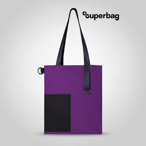 [Шоппер Superbag Color (фиолетовый с черным)]