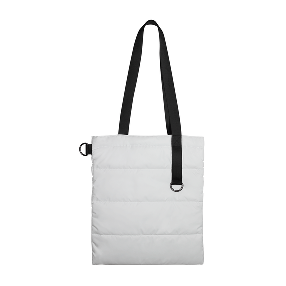 [Шоппер Superbag Bubble, стёганый, без застёжки (белый с черным)]