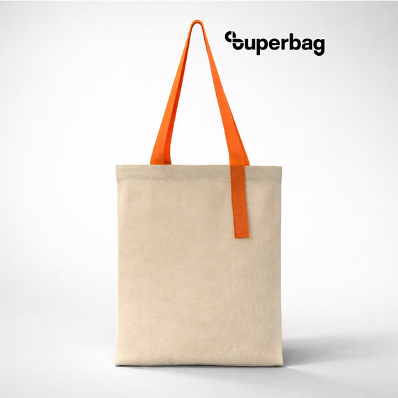 [Шоппер Superbag Light, с внутренним креплением (полукольцо) (неокрашенный с оранжевым)]