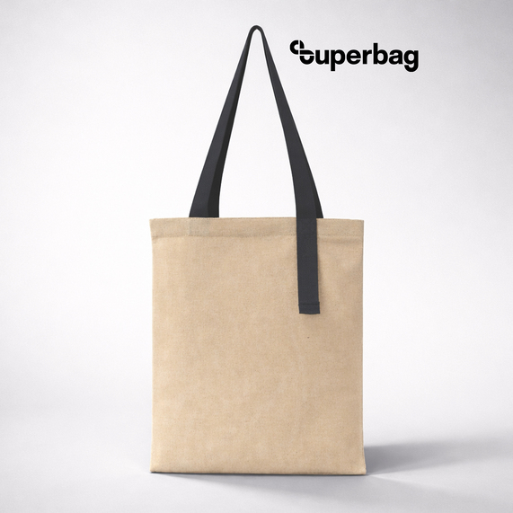 [Шоппер Superbag Light, с внутренним креплением (полукольцо) (неокрашенный с серым)]