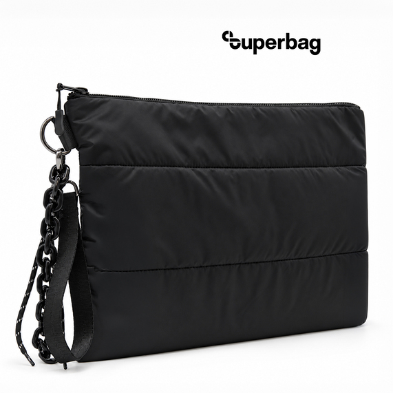 [Набор Superbag Black note: чехол для ноутбука с обвесом (черный)]