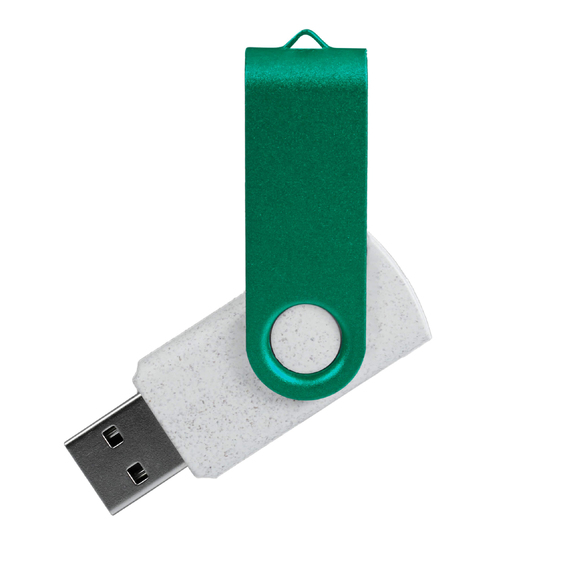 [Флешка TWIST ECO Белая с зеленым 4027.07.02.16ГБ]