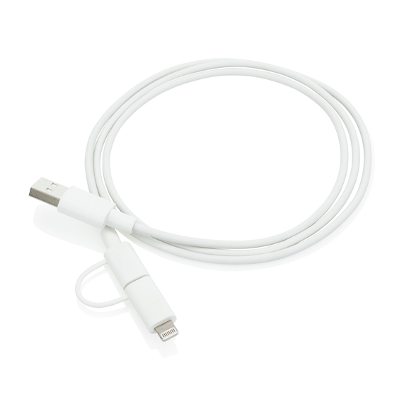 [Кабель «2 в 1» с лицензированным MFi разъемом Apple Lightning]