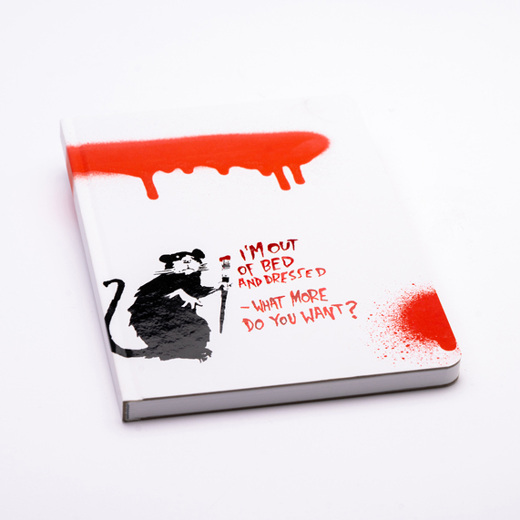 [Блокнот линованный Pininfarina Banksy Крыса из каменной бумаги, А5]